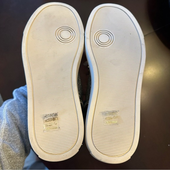 NIB ZV1747 High Flash Sneakers 38 (US 7) Black Suede Silver MSRP $448 Sparkle - Picture 6 of 7